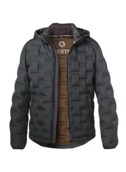 MILESTONE Daunenjacke MS Brayden, Mikrofaser, Dunkelgrau