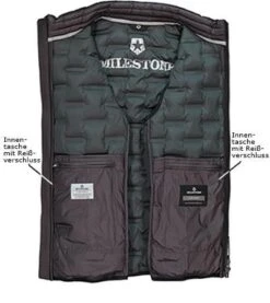 MILESTONE Steppweste MS Malcom, Mikrofaser Sorona®, Schwarz -Milestone Shop 415904 norm3