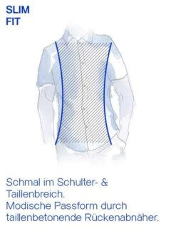 OLYMP Hemd, Body Fit, Baumwoll-Stretch Climate Control, Marine-weiß Kariert -Milestone Shop 416200 norm2