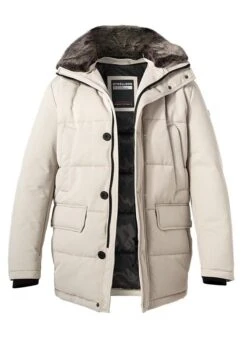 Strellson Steppjacke, Mikrofaser Wasserabweisend, Creme