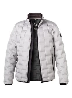 MILESTONE Daunenjacke MS Salvio, Mikrofaser, Pastellgrau