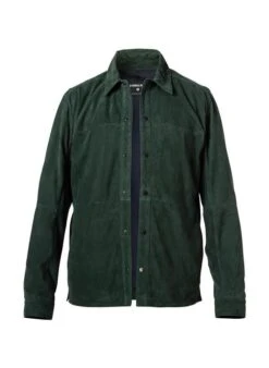 Strellson Overshirt, Ziegenvelours, Dunkelgrün