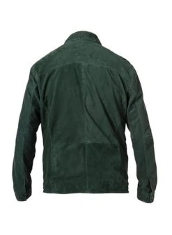 Strellson Overshirt, Ziegenvelours, Dunkelgrün -Milestone Shop 416362 norm2