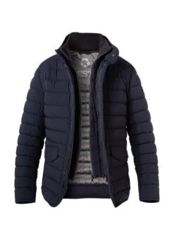 MILESTONE Steppjacke MS Baxtor, Mikrofaser Atmungsaktiv, Dunkelblau