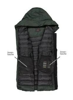 PEUTEREY Daunenjacke Kasa, Mikrofaser Wasserabweisend, Dunkeloliv -Milestone Shop 416808 norm3