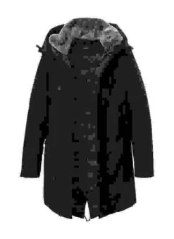 PEUTEREY Daunenparka Kasa, Baumwolle Echtfellkragen, Schwarz -Milestone Shop 416811 norm 1