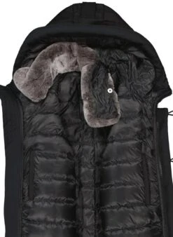 PEUTEREY Daunenparka Kasa, Baumwolle Echtfellkragen, Schwarz -Milestone Shop 416811 norm4