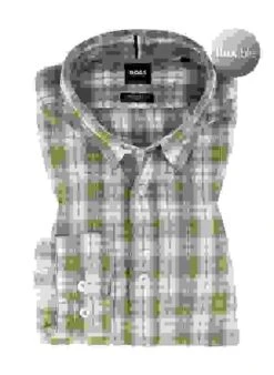 Hemd, Regular Fit, Baumwoll-Stretch, Khaki Kariert -Milestone Shop 417044 norm 1