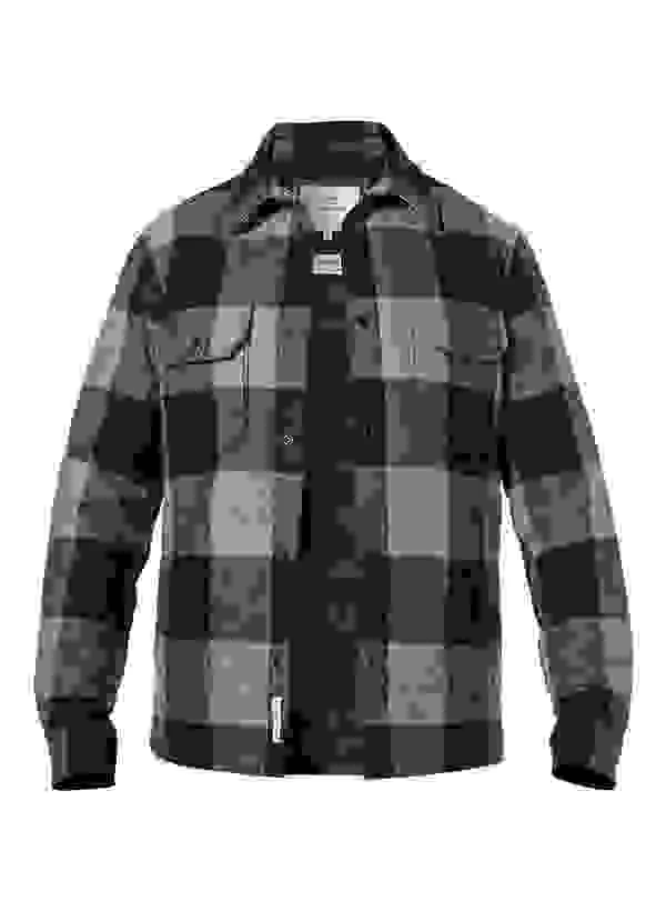 Woolrich Overshirt, Wolle Mit Daunenfutter, Dunkelblau-grau Kariert 6 Woolrich Overshirt, Wolle Mit Daunenfutter, Dunkelblau-grau Kariert – Bild 4