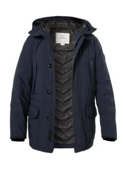 Woolrich Daunenjacke, Mikrofaser, Dunkelblau