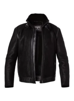 Strellson Lammfelljacke, Schwarz