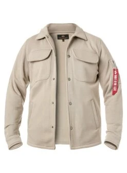 Alpha Industries Overshirt, Baumwolle, Sand
