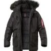 Alpha Industries Parka, Mikrofaser, Schwarz -Milestone Shop 417582 norm