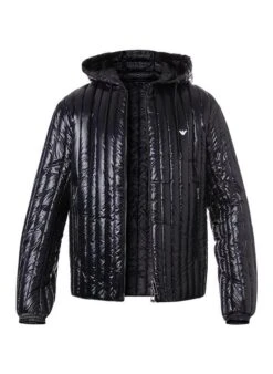 Emporio Armani Daunenjacke, Mikrofaser Wasserabweisend, Navy