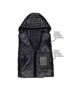 Emporio Armani Daunenjacke, Mikrofaser Wasserabweisend, Navy -Milestone Shop 417660 norm3