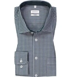 Seidensticker Hemd, Comfort Fit, Baumwolle, Grün Kariert