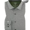 OLYMP Hemd, Body Fit, Jersey Geruchshemmend, Olivgrün Gemustert -Milestone Shop 417785 norm