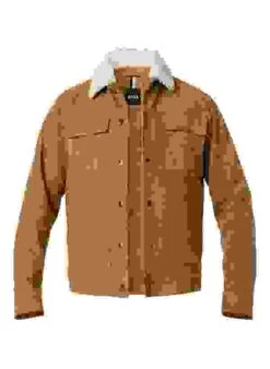 Lederjacke, Ziegenvelours Wattiert, Mittelbeige -Milestone Shop 418121 norm 1