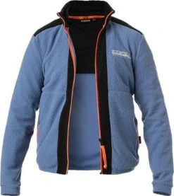 Napapijri Fleecejacke, Mikrofaser, Blau-schwarz