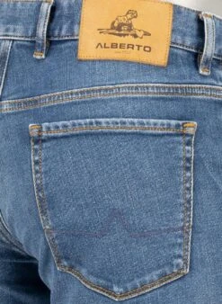 Alberto Jeans Pipe, Regular Fit, Baumwoll-Stretch, Blau -Milestone Shop 418198 norm6
