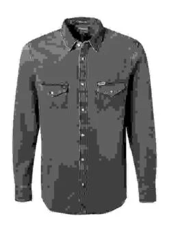 Wrangler Jeanshemd, Regular Fit, Baumwolle, Grau -Milestone Shop 418327 norm 1