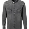 Wrangler Jeanshemd, Regular Fit, Baumwolle, Grau