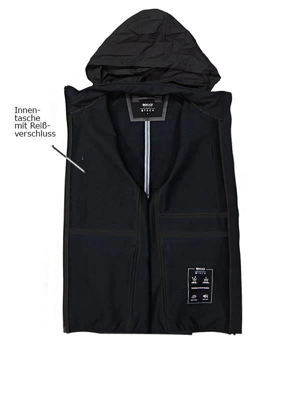 Softshell Jacke, Mikrofaser Wasserabweisend, Schwarz 4 Softshell Jacke, Mikrofaser Wasserabweisend, Schwarz – Bild 2