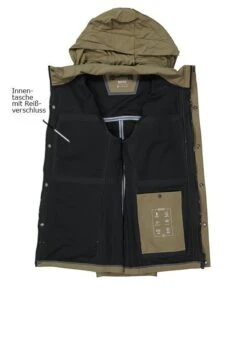 Jacke, Mikrofaser Winddicht, Militärgrün -Milestone Shop 418513 norm3