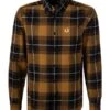 Fred Perry Hemd, Baumwolle, Braun Kariert -Milestone Shop 418689 norm