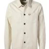 Fred Perry Overshirt, Baumwolle, Ecru 2 Fred Perry Overshirt, Baumwolle, Ecru -Milestone Shop 418777 norm