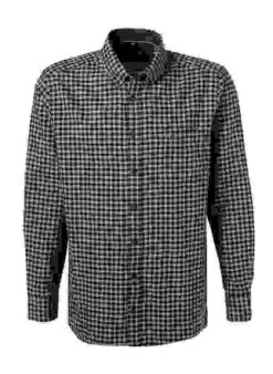 Hemd, Comfort Fit, Baumwolle, Braun-dunkelblau Kariert -Milestone Shop 418823 norm 1