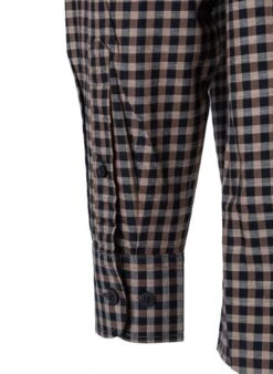 Hemd, Comfort Fit, Baumwolle, Braun-dunkelblau Kariert -Milestone Shop 418823 norm2