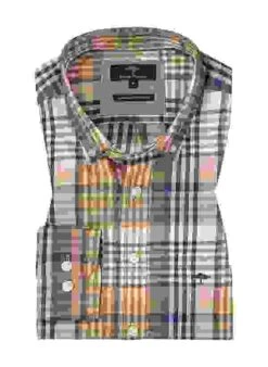 FYNCH-HATTON Hemd, Baumwolle, Pastellrose-blau Kariert 9 FYNCH-HATTON Hemd, Baumwolle, Pastellrose-blau Kariert -Milestone Shop 419060 norm 1