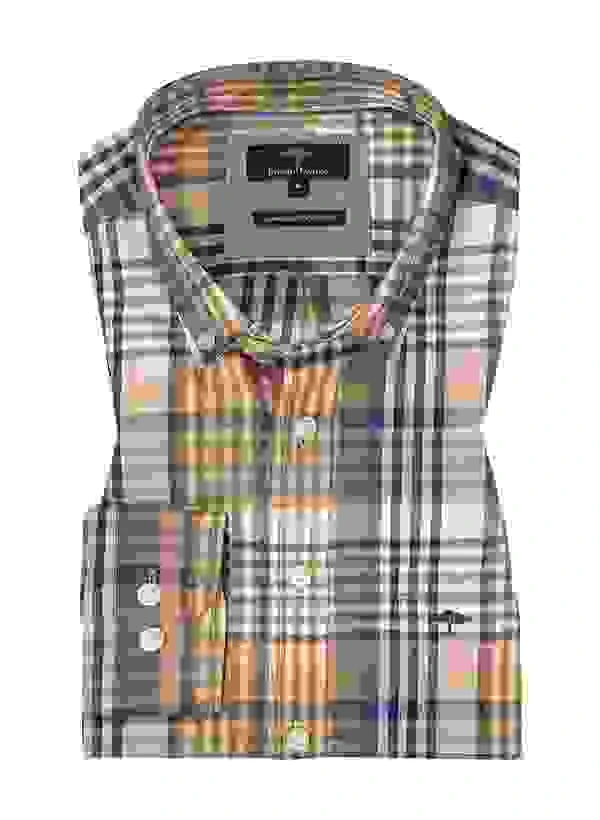 FYNCH-HATTON Hemd, Baumwolle, Pastellrose-blau Kariert 6 FYNCH-HATTON Hemd, Baumwolle, Pastellrose-blau Kariert – Bild 4