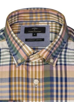 FYNCH-HATTON Hemd, Baumwolle, Pastellrose-blau Kariert 7 FYNCH-HATTON Hemd, Baumwolle, Pastellrose-blau Kariert -Milestone Shop 419060 norm2