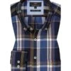 FYNCH-HATTON Hemd, Baumwolle, Blau Kariert -Milestone Shop 419064 norm