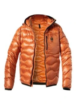 Daunenjacke, Mikrofaser, Orange