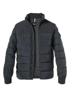 Steppjacke, Mikrofaser, Dunkelgrau