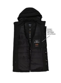 Parka, Mikrofaser Atmungsaktiv, Schwarz -Milestone Shop 419848 norm3