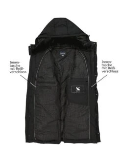 Daunenparka, Mikrofaser, Schwarz -Milestone Shop 419874 norm3