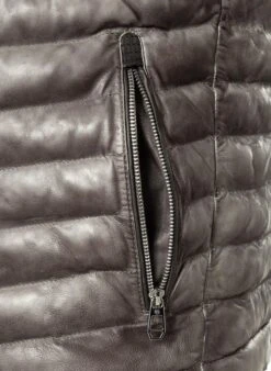 MILESTONE Lederjacke MS-Malik, Lammnappa, Grau -Milestone Shop 419967 norm4