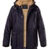Hackett Parka, Baumwolle Wattiert, Navy -Milestone Shop 420039 norm