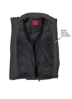 Hugo Daunenjacke, Mikrofaser Wasserabweisend, Grau -Milestone Shop 420162 norm3